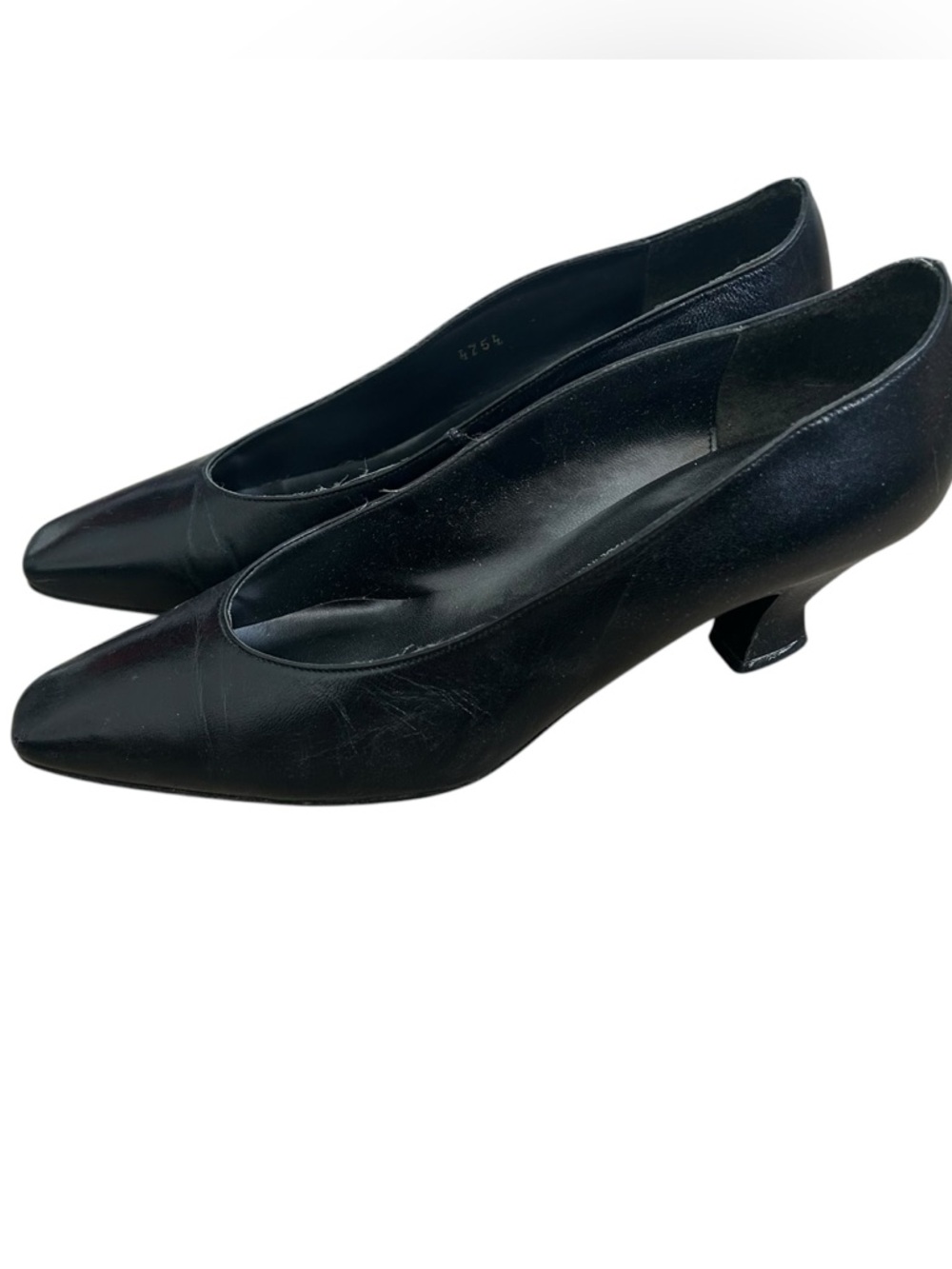Vintage Black Kitty Heels Nina Shoes Women’s Size 7.5 Medium Pointed Toe Style!